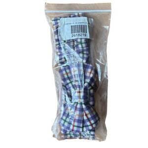 Longaberger Blueberry Plaid Large Garter Made in USA New